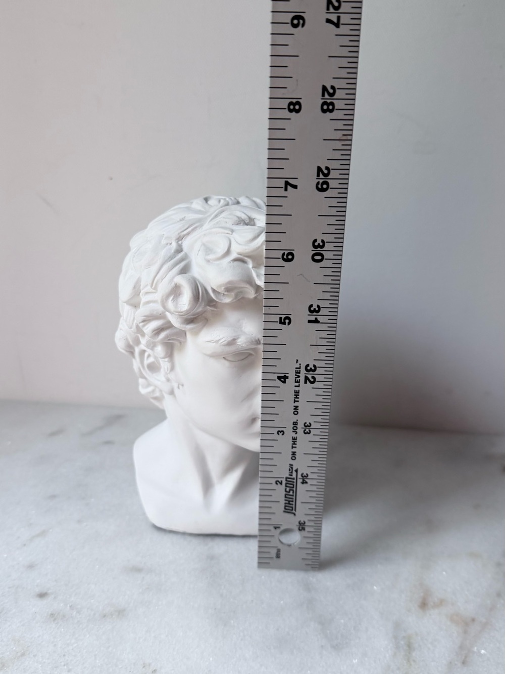 David Classical Marble David head Bust Sculpture - Picture 11 of 12